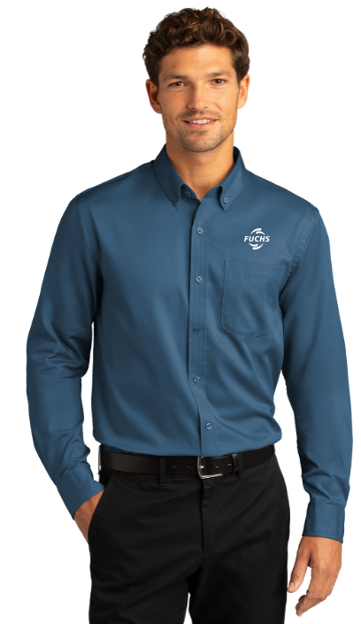 M1200 - Port Authority® Long Sleeve SuperPro React Twill Shirt - Fuchs